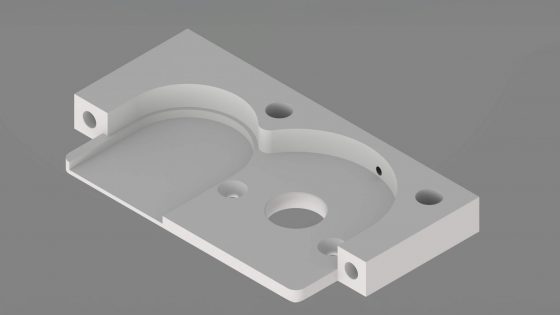 Adapterplatte für Roboteranwendung, präzise CNC-gefräst mit mehreren Bohrungen.