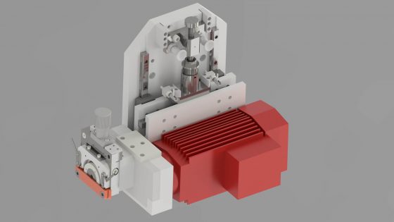 Konstruktionsansicht eines Fräsmoduls