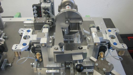 Detaillierte Aufnahme einer Montagevorrichtung