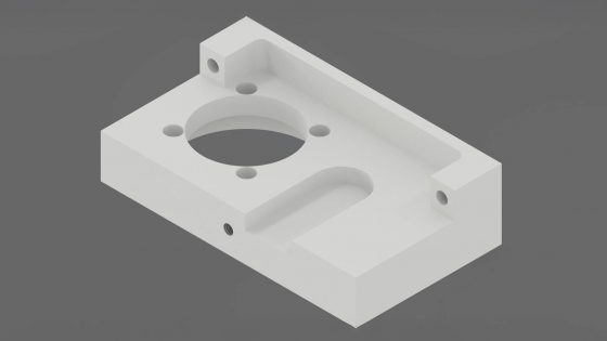 Motorglocke aus Metall für mechanische Systeme, mit runder Aufnahme.