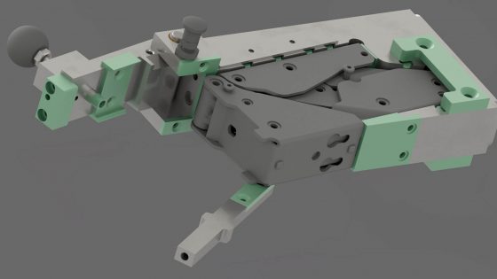 Scharnieraufnahme aus Metall, robust und präzise gefertigt.